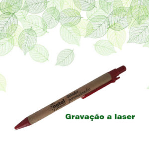 caneta ecologica gravada a laser