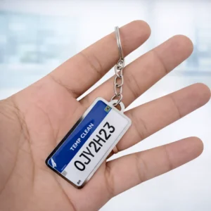 Chaveiro metal retangular personalizado